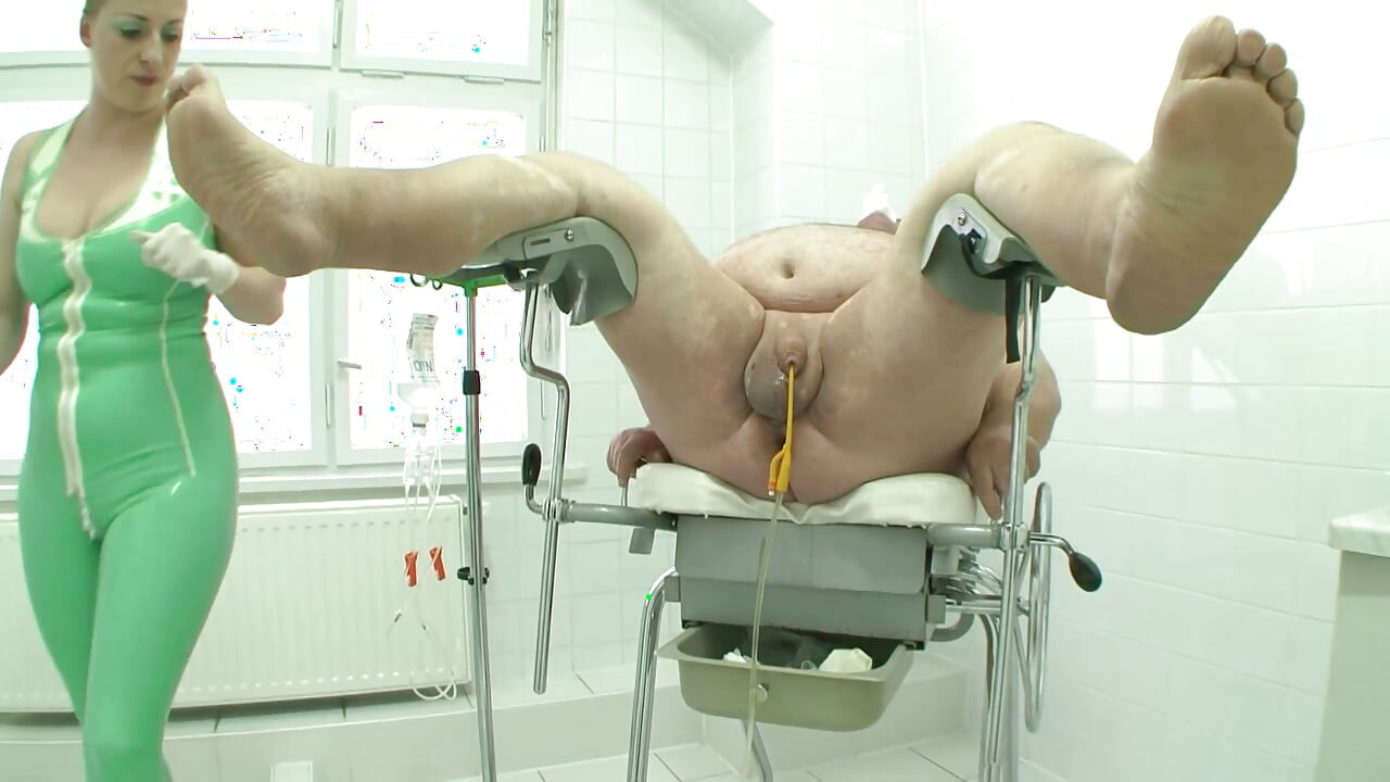 Busty Nurse's Brutal Catheter Procedure on Massive Patient