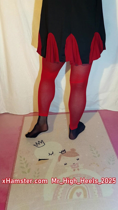 Red and Black without shoes