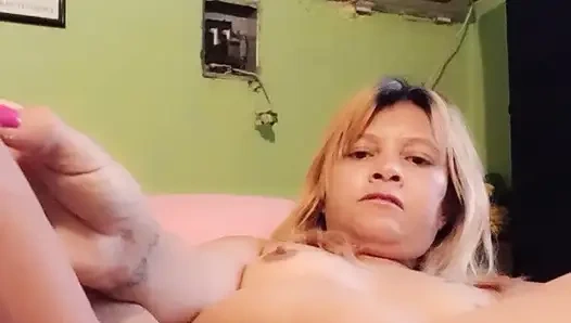 Hot blonde loves to play