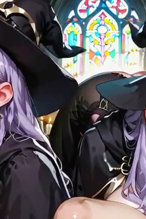 Two Trans Witches Perform Oral Sex and a Very Wet and Deep 69. Animation Hentai Trans.