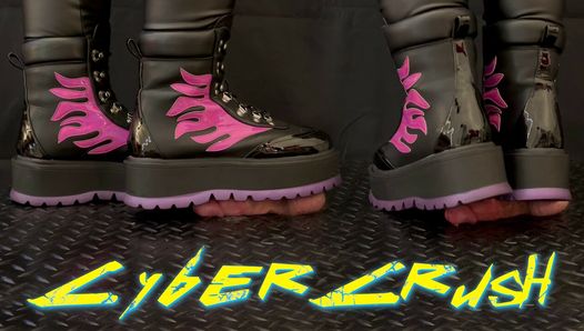CBT cybercrush dans des chaussures futuristes avec tamystarly - shoejob, bootjob, footjob, piétinement, écrasement