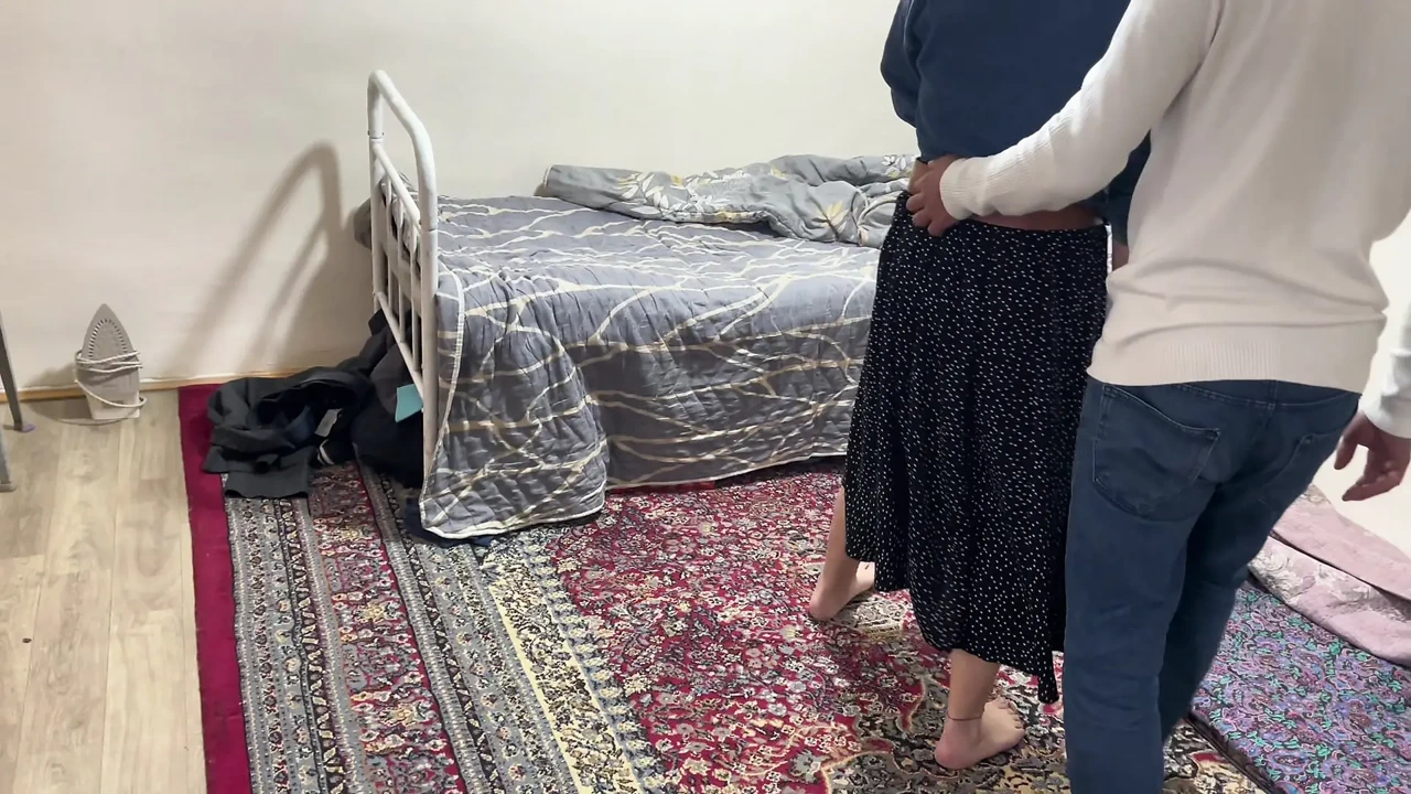 Two lovers who came tired from the trip rested with sex