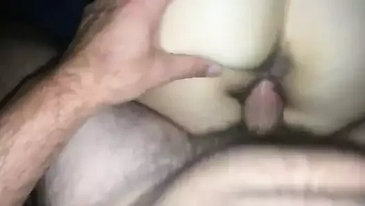Fucking and cumming on my wifes hairy ass again