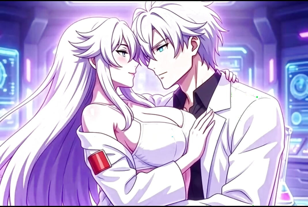 Mad scientist creates perfect futanari clone of himself for sex desire
