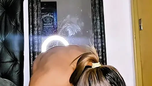 Latina Fucks Her Throat and Pussy with Her Hands - She Drops Her Flows and Takes Them!