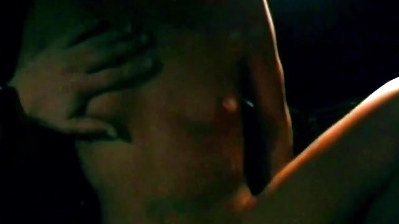 Brunette Fingers Herself Deep in Dark Car