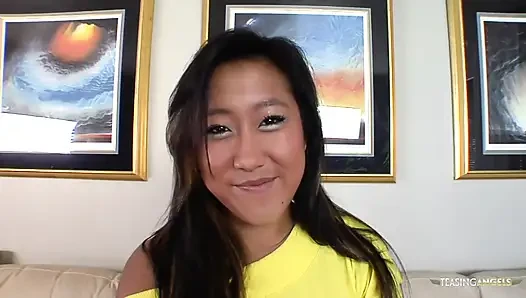 Exuding self-assurance, this Asian woman adorned her attractive face with a substantial amount of genitalia