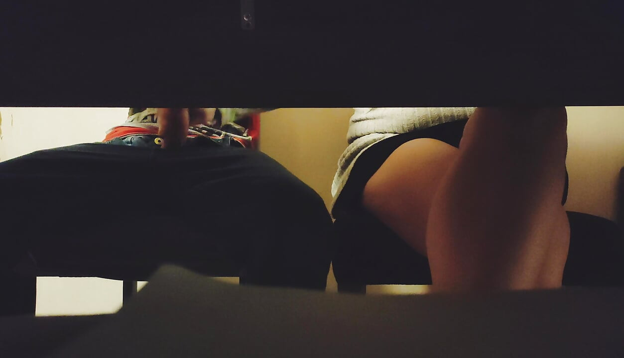 He gets jerked off by his classmate.