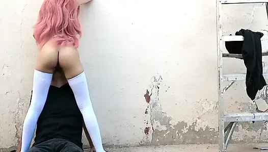 Squirting on My Boyfriend’s Face in a Public Alley
