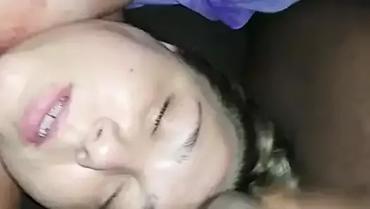 BBW MILF Gets Her Face Covered In Cum While Talking Dirty