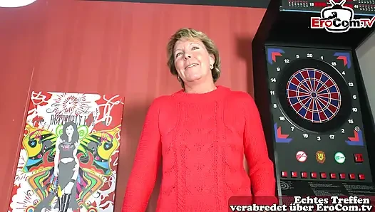 German granny does her first sex casting for pocket money