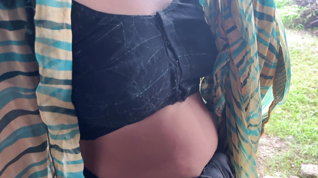 Desi girlfriend outside enjoy