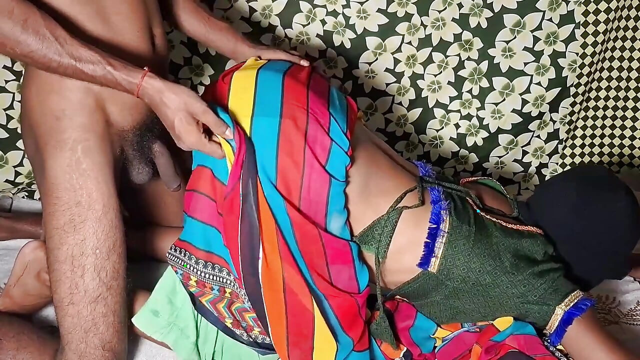 Aunty Clad in a Red Saree