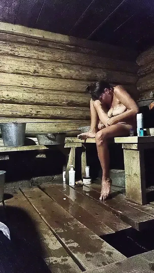 Long Legged Country Girl In Her Bathhouse