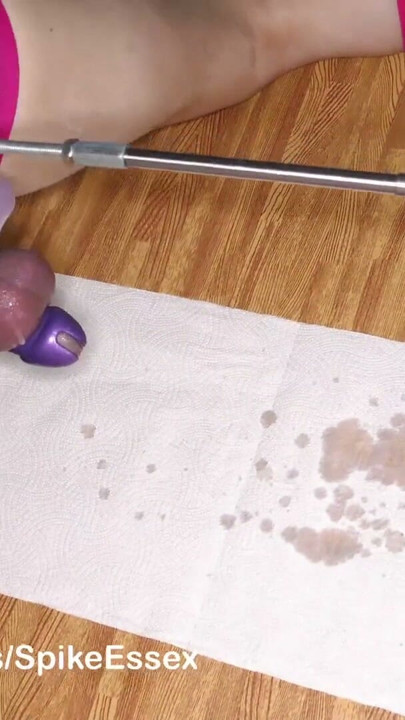 Getting ass fucked by the machine makes me squirt in my chastity cage | Clip 1