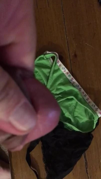 Cumming on Step Mom and Daughter panties