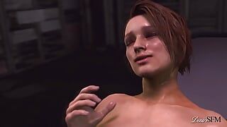 Futa Excella用Jill Valentine Resident Evil futanari测试她的大鸡巴