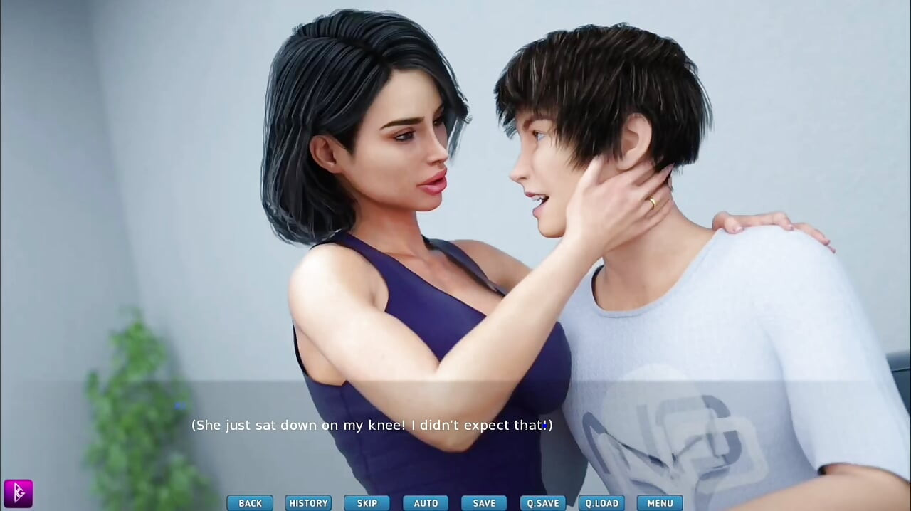 La belleza sexy besa a su enamorado y lo hace correrse - juego