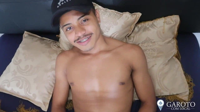 smooth latino twink with big cock and big balls solo