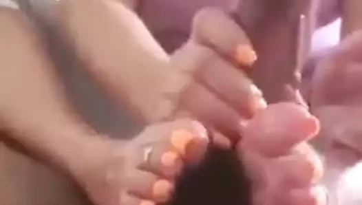 Snowy arches feet soles