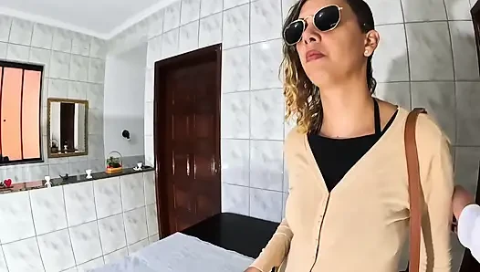 The little blind girl didn't expect the gynecologist to ejaculate in her ass.