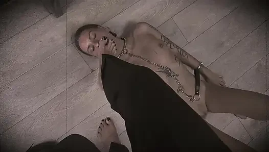 Домашняя служба. Тряпка на полу и ногами