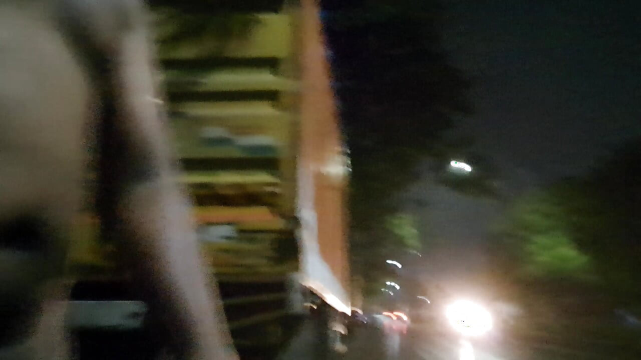 Indian Exhibitionist Nude in Public City Road