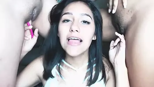 Webcam latina lesbiana comiendo dos chicas COÑO