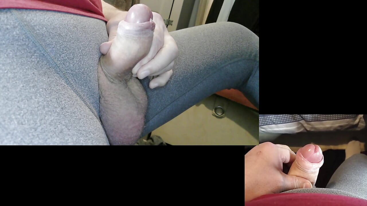 I am Way to Horny . cum fountain. gym pants. wank