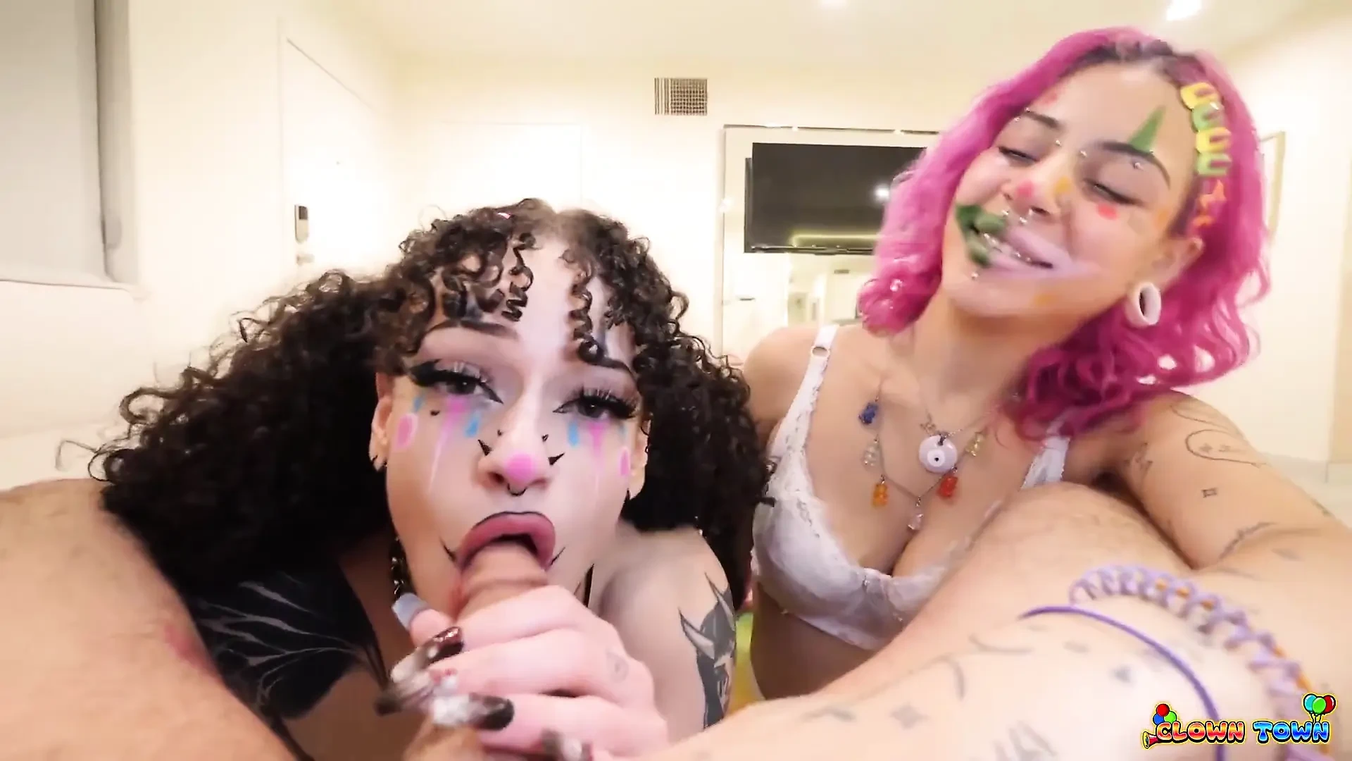 Clown Town Ep.2: Ass Eating, Squirting Cum Clown Sluts