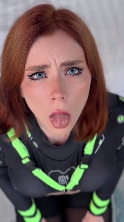 Hot Sex and Deepthroat with Redhead QT Robot till Pussy Creampie | Clip 1