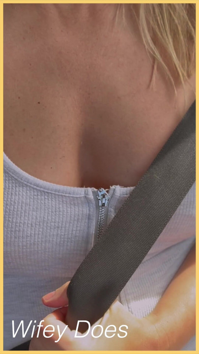 Wifey heads out to give her flashing