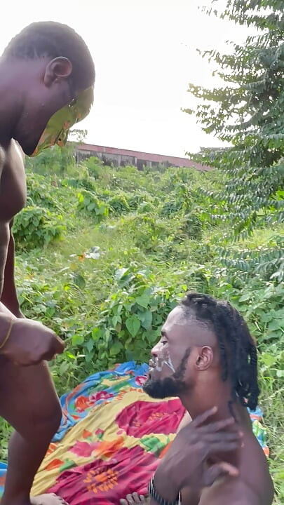Two Big Daddies Cum on My Face