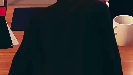 Boss Fucking Secretary After Partners Left the Office