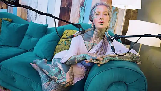 I talk about A - authentic - ASMR - Podcast - Talking - tattoo girl model goth punk dreadlocks