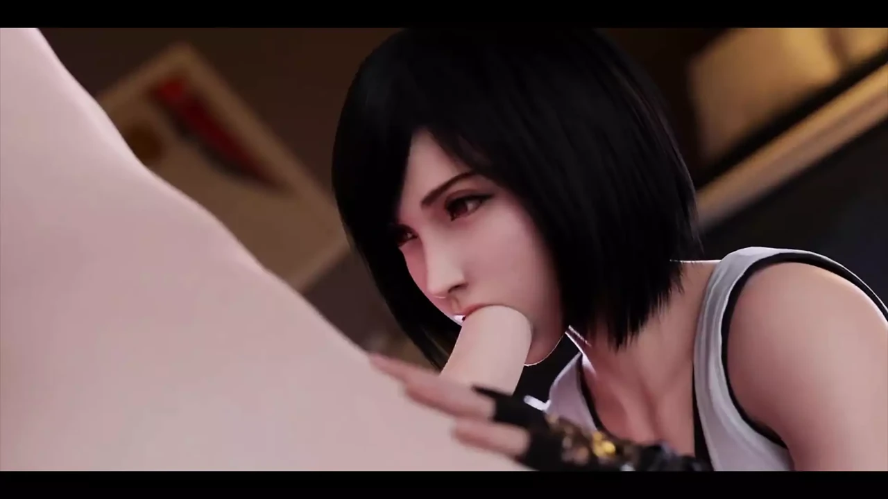 Tifa Gobbles Up a Massive Cock