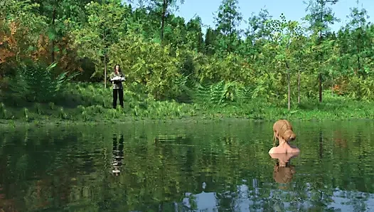 Stiefschwester hat spaß mit stiefbruster im seewasser