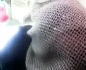 arab hijab woman sucking some cock in car