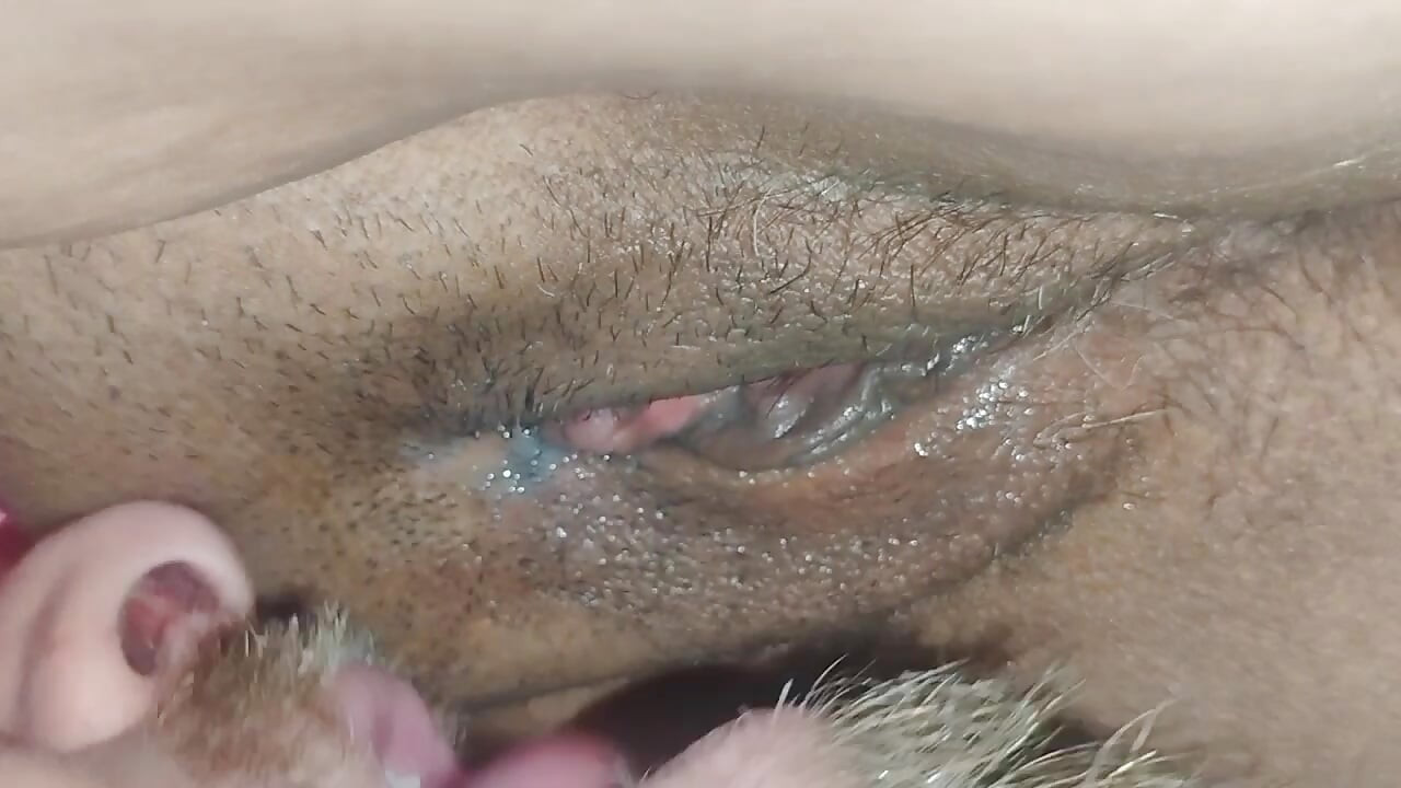 Cleaning up from her earlier bbc creampie