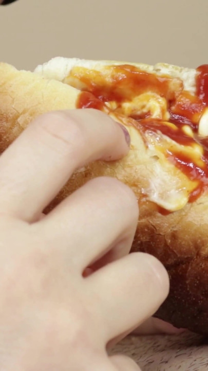 Emotional moment from "A cock finished in my special hotdog"