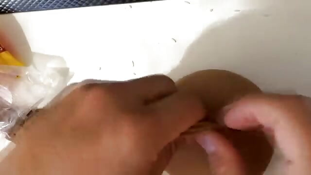 How he put my tits together at home !!