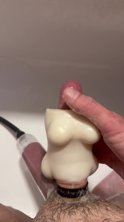 Fucking Sleeve with Huge Cumshot Ending.