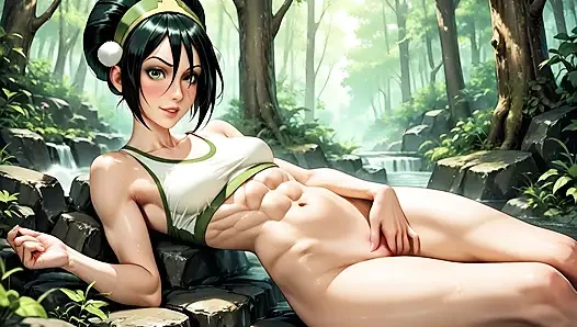 Sokka kacau di hutan oleh Toph Beifong saat avatarnya tidak ada
