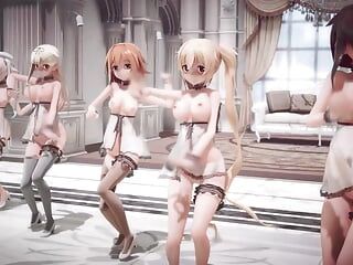 Mmd R-18 Anime Girls Sexy Dancing (clipe 3)