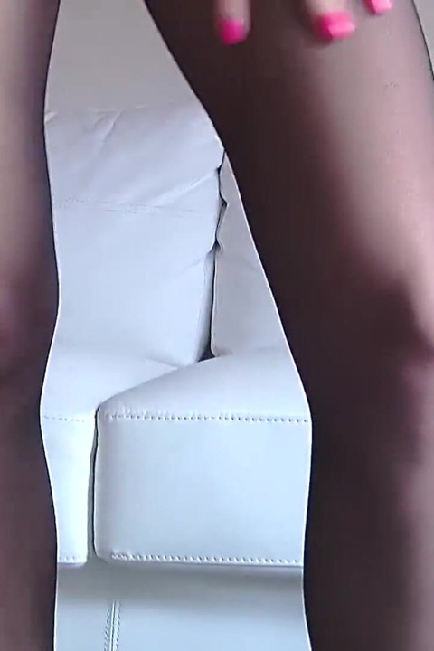 Solo brunette rips nylon and drills her pussy with favorite sex toy