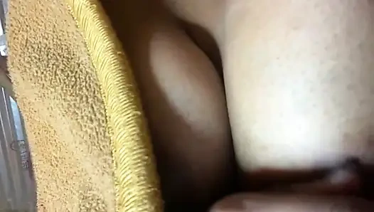 Try to putting 3 fingers in pussy hole