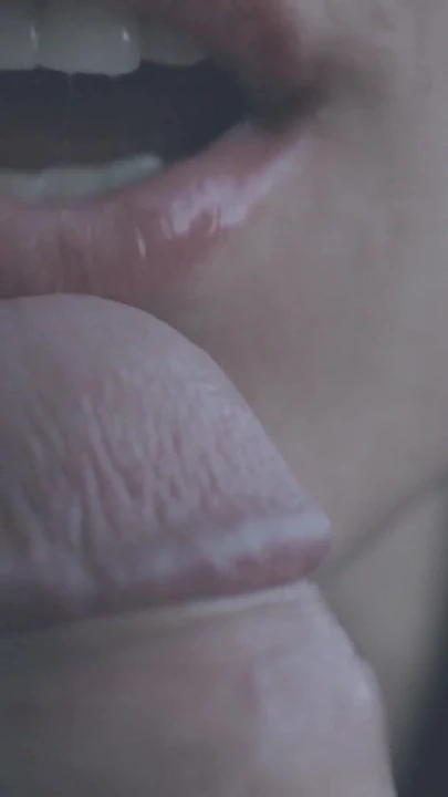 Emotional moment from "Sensual close-up blowjob from amateur girlfriend"