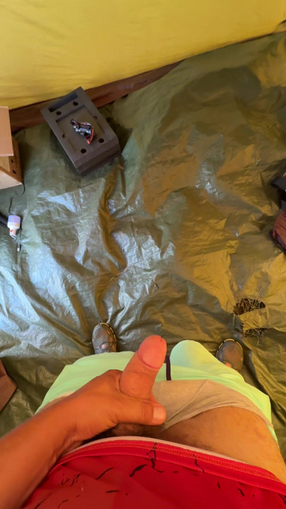 Solo masturbating