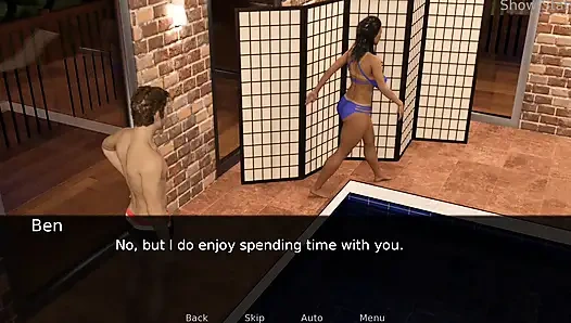 Горячая жена учится плавать