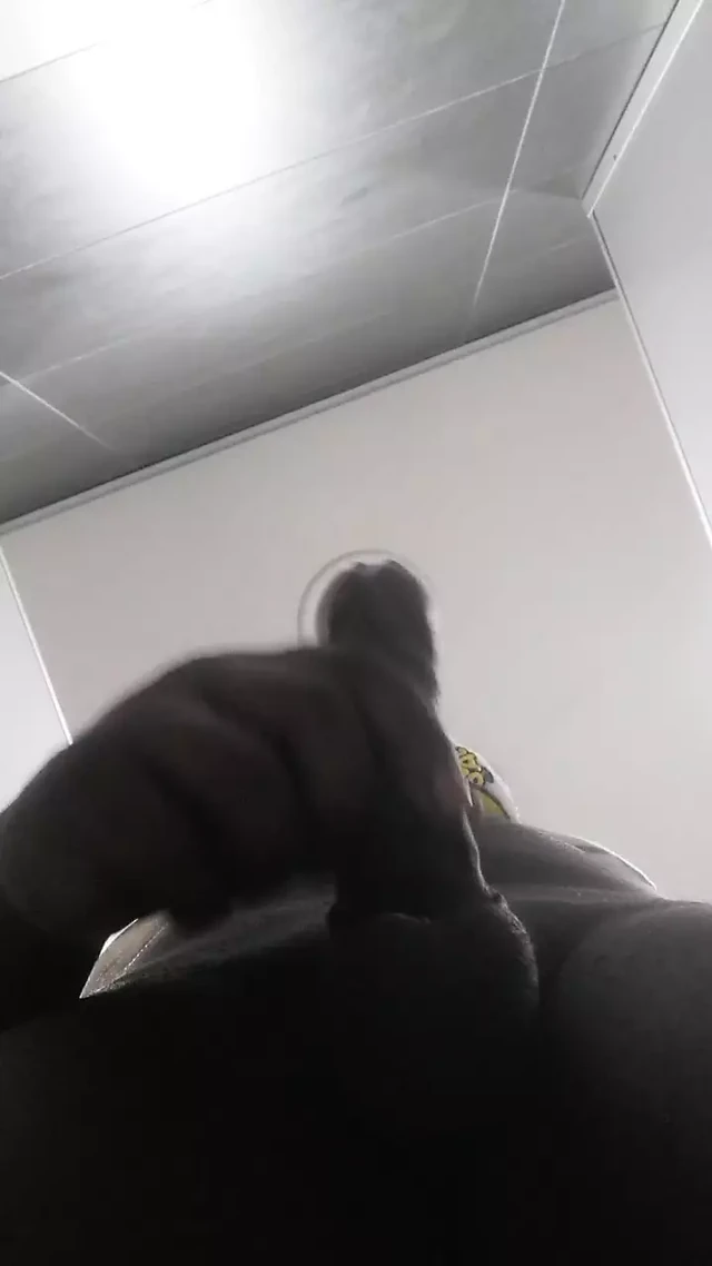 African man in public toilet
